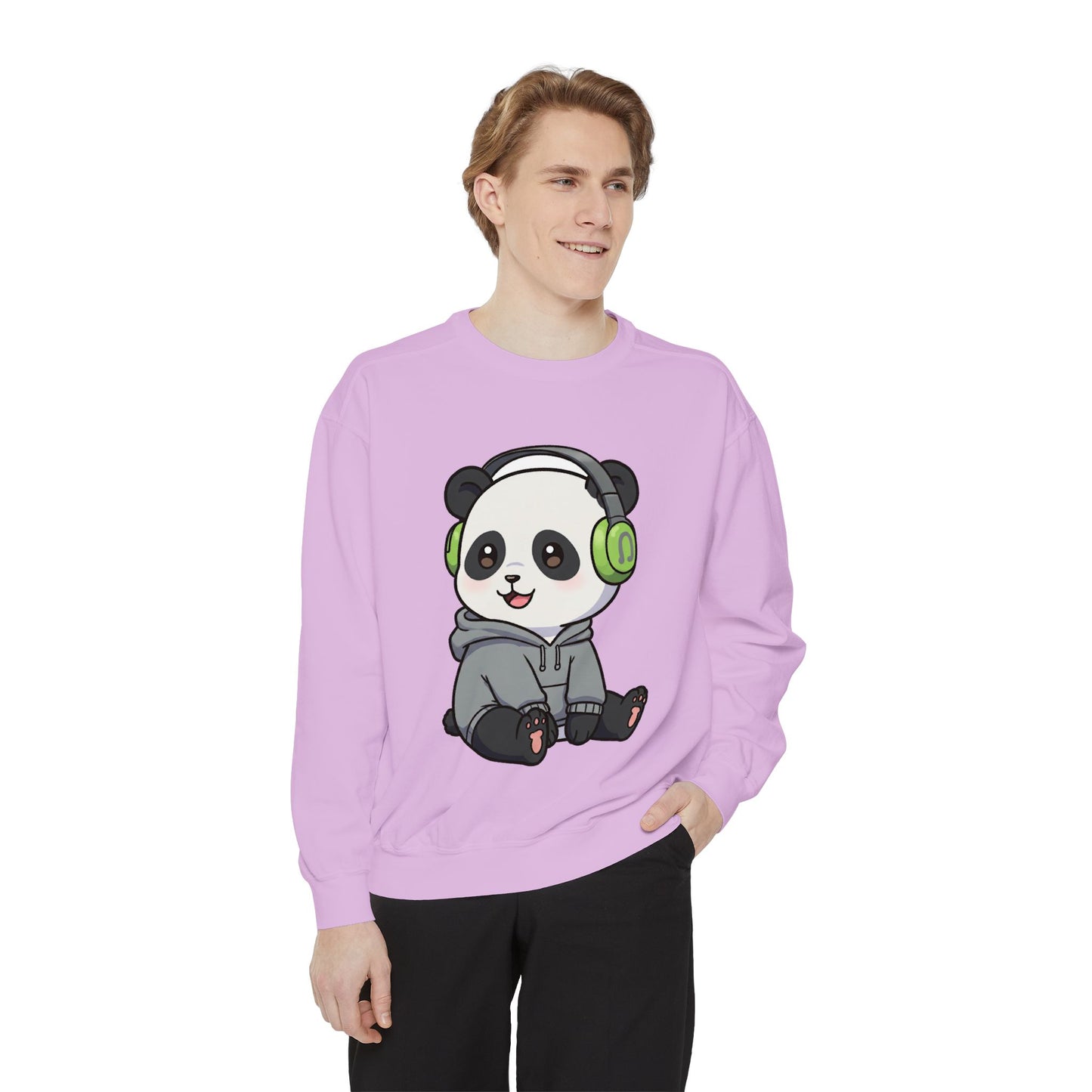 Cute Panda Graphic Sweatshirt - Cozy Unisex Wear for Animal Lovers