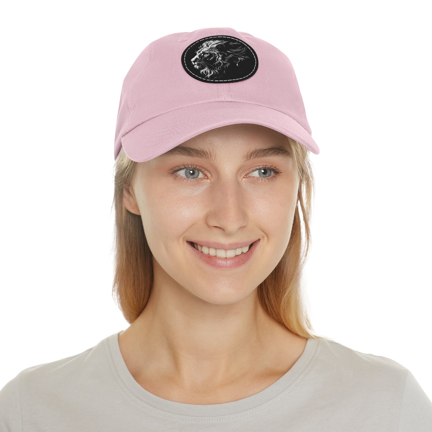 Dad Hat with Leather Patch and Lion Design – Stylish Casual Hat for Animal Lovers