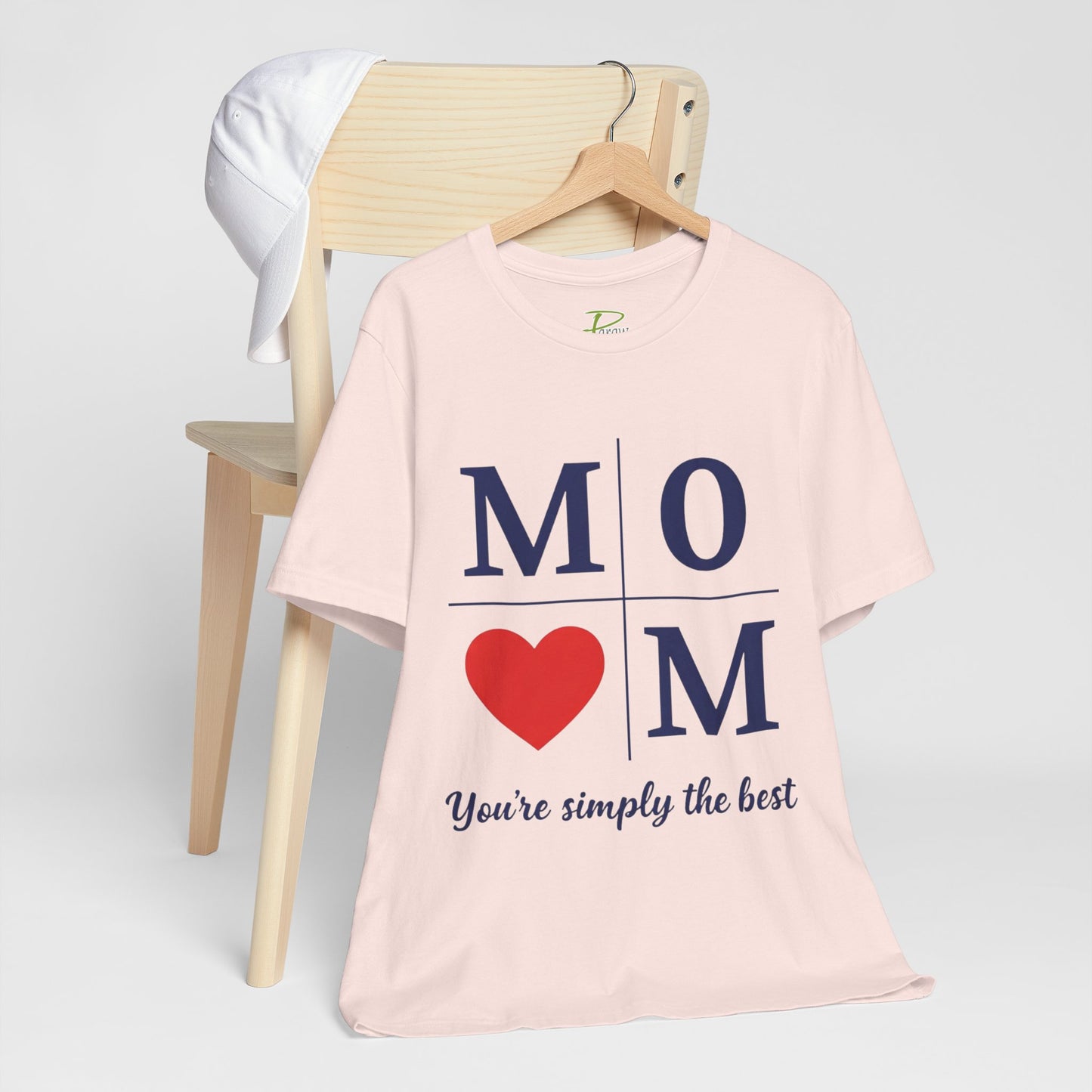 Mom Heart Jersey Tee - You're Simply the Best - Lightweight Fabric Tee -  Gift for Mom - Birthday Gift
