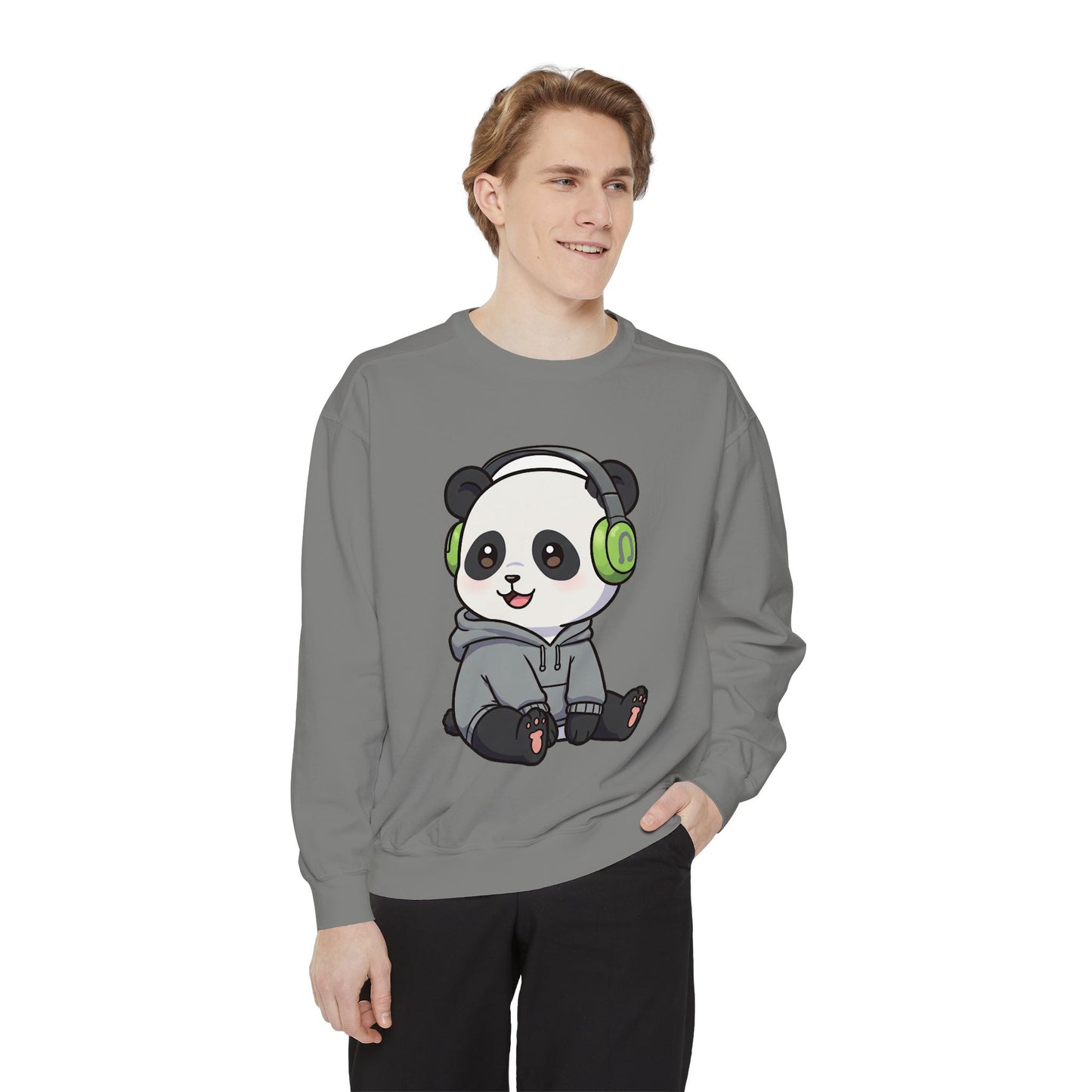 Cute Panda Graphic Sweatshirt - Cozy Unisex Wear for Animal Lovers
