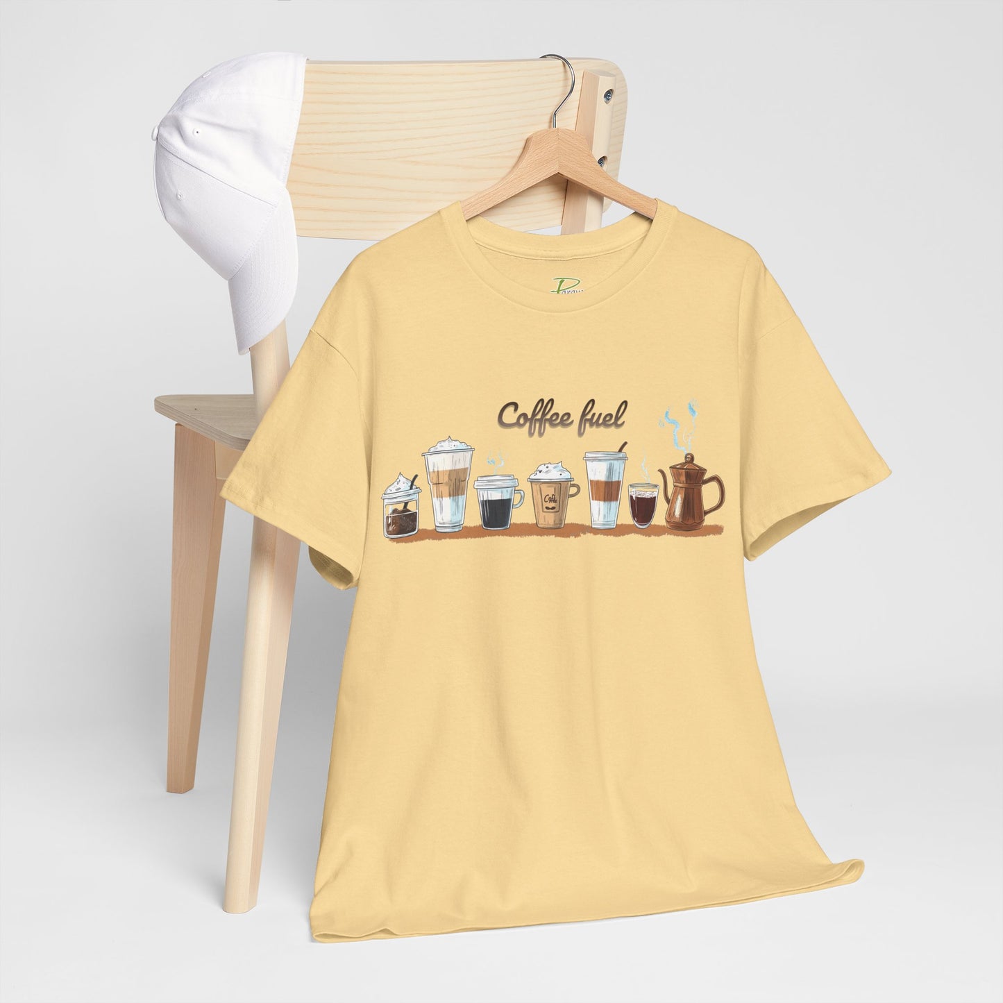 Coffee Cups T-shirt - Unisex Heavy Cotton Tee