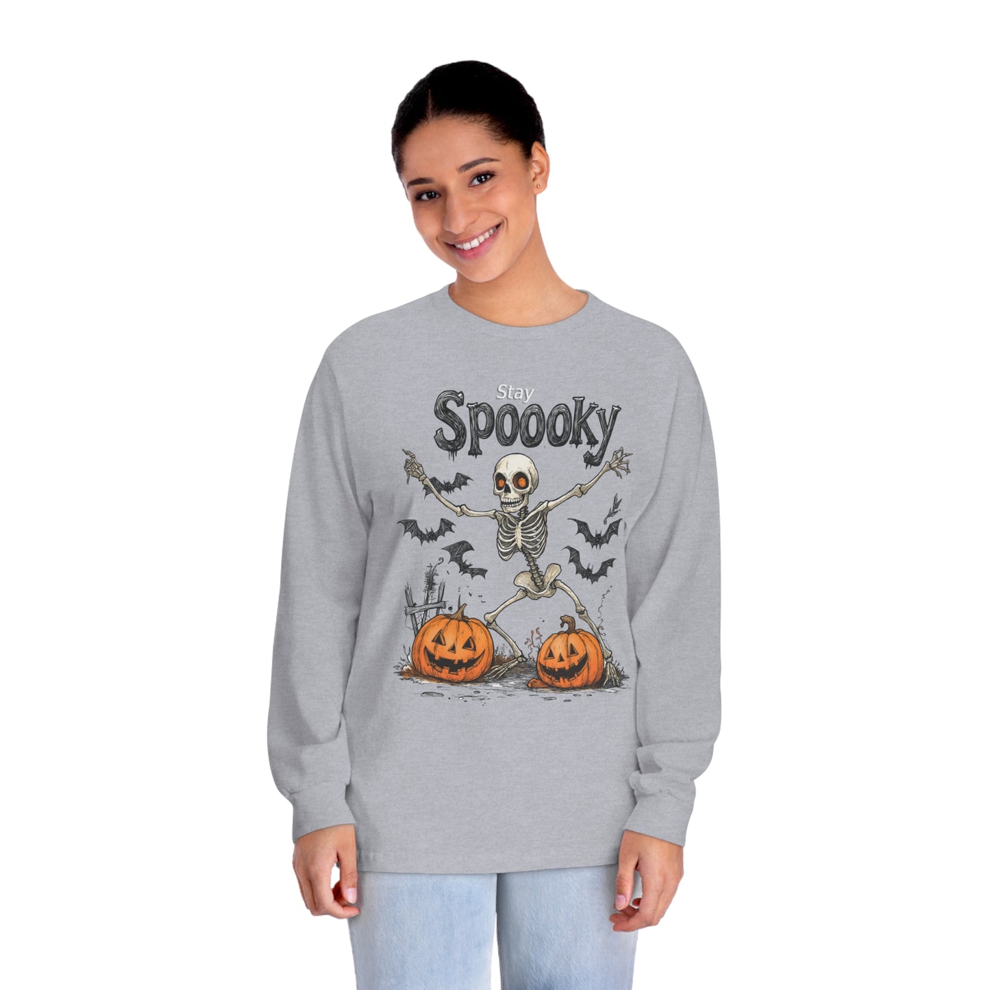 Unisex Classic Long Sleeve T-Shirt - Spooky Long Sleeve Tee