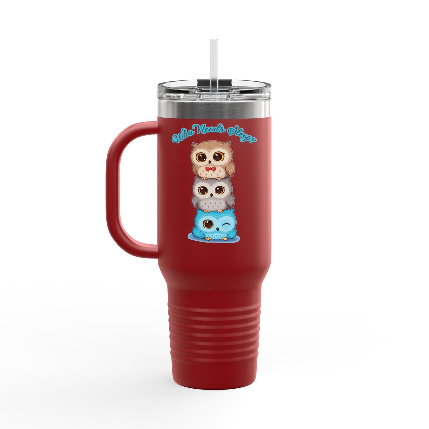 Cute Owl Insulated Travel Mug - 40oz, Perfect for Coffee Lovers
