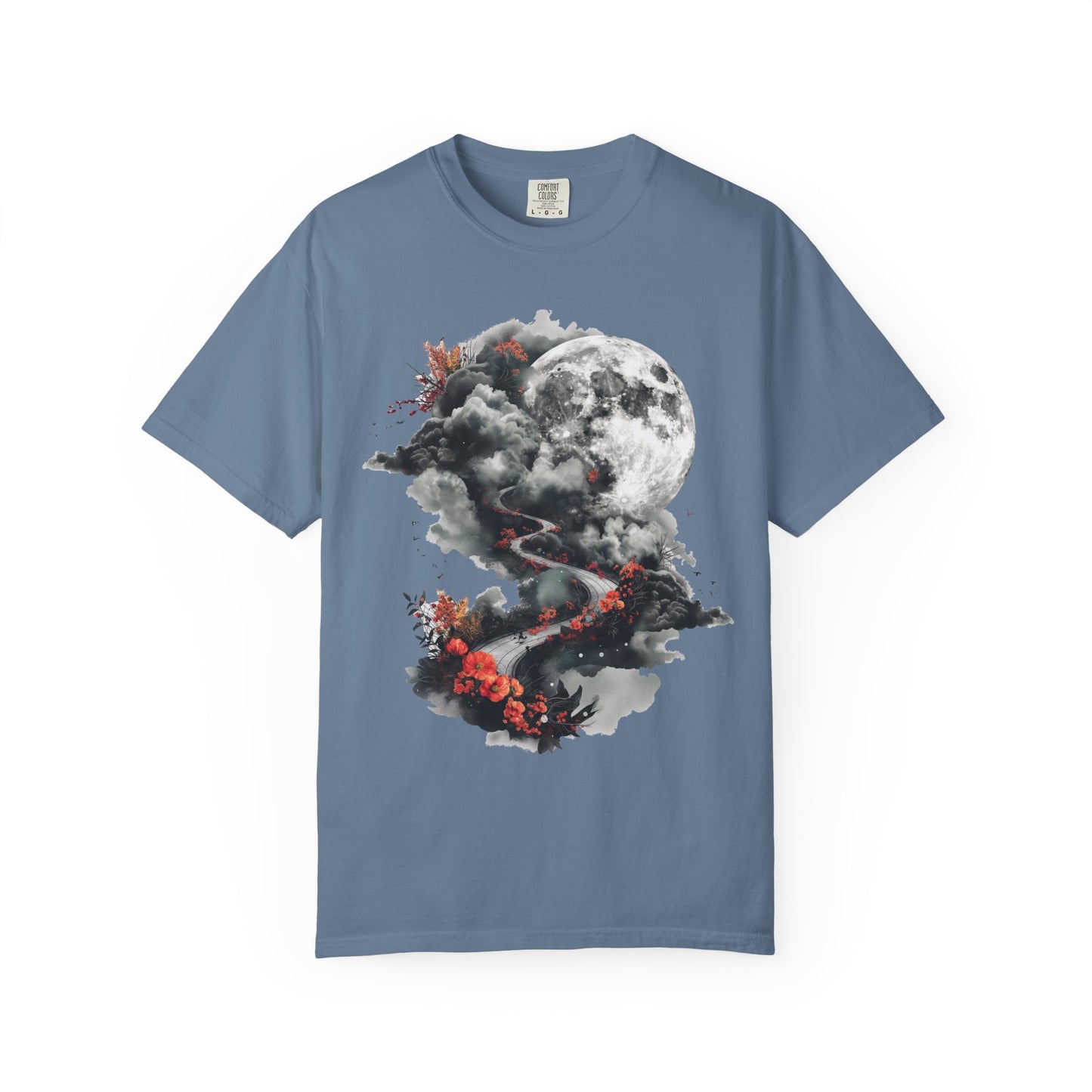 Artistic Moonlit T-Shirt - Soft Unisex Tee, Gift for Nature Lovers, Casual Wear, Boho Style, Handmade Gift