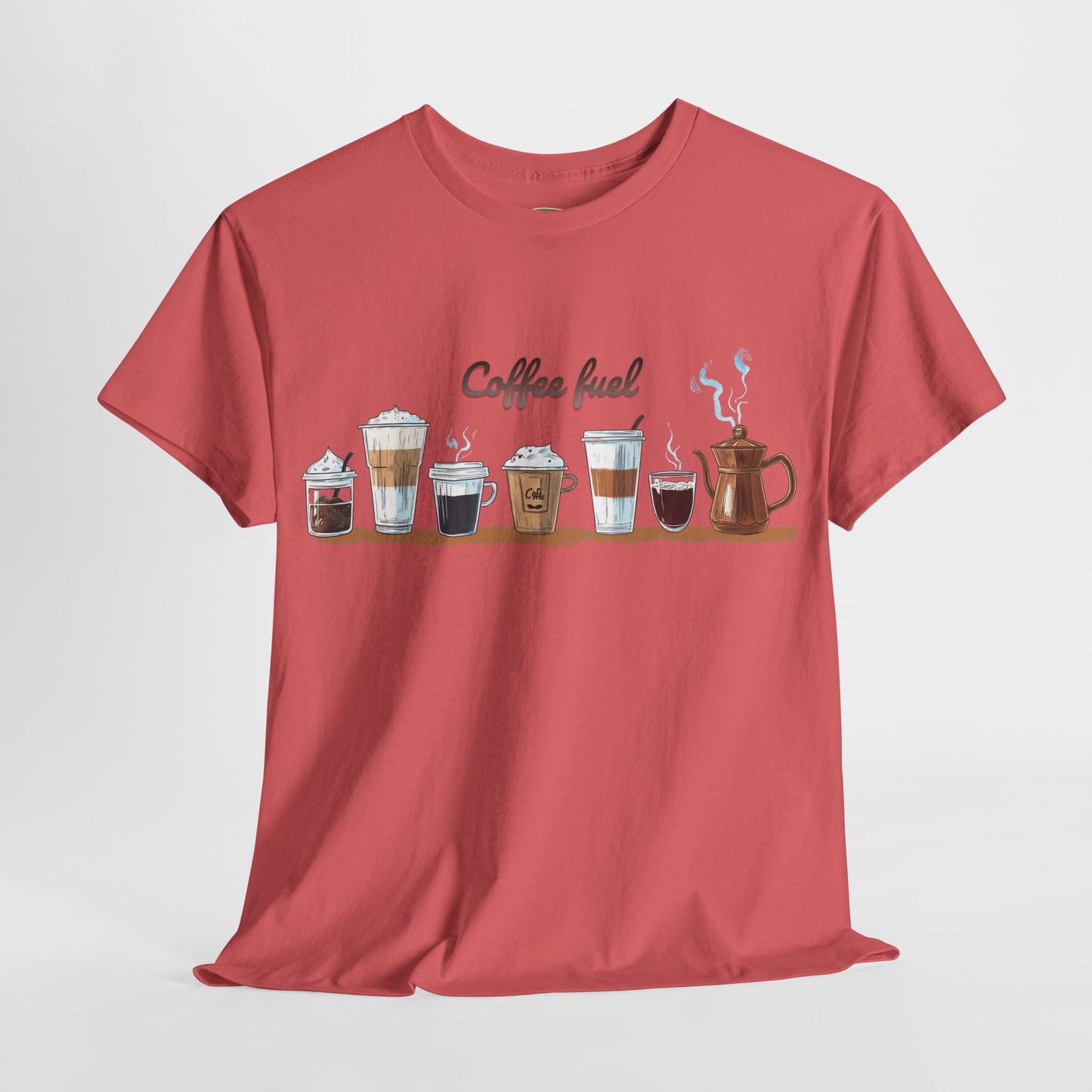 Coffee Cups T-shirt - Unisex Heavy Cotton Tee