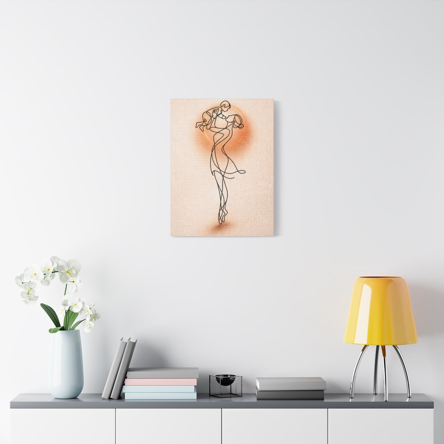 Modern Nursery Wall Art - Minimalist Line Art Mother Baby