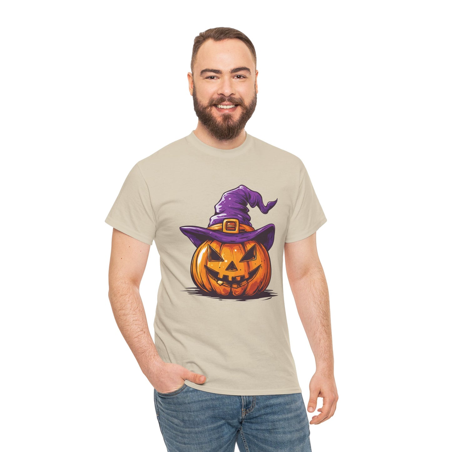 Pumpkin T-shirt - Halloween Tee - Unisex Heavy Cotton Tee - Spooky t-shirt