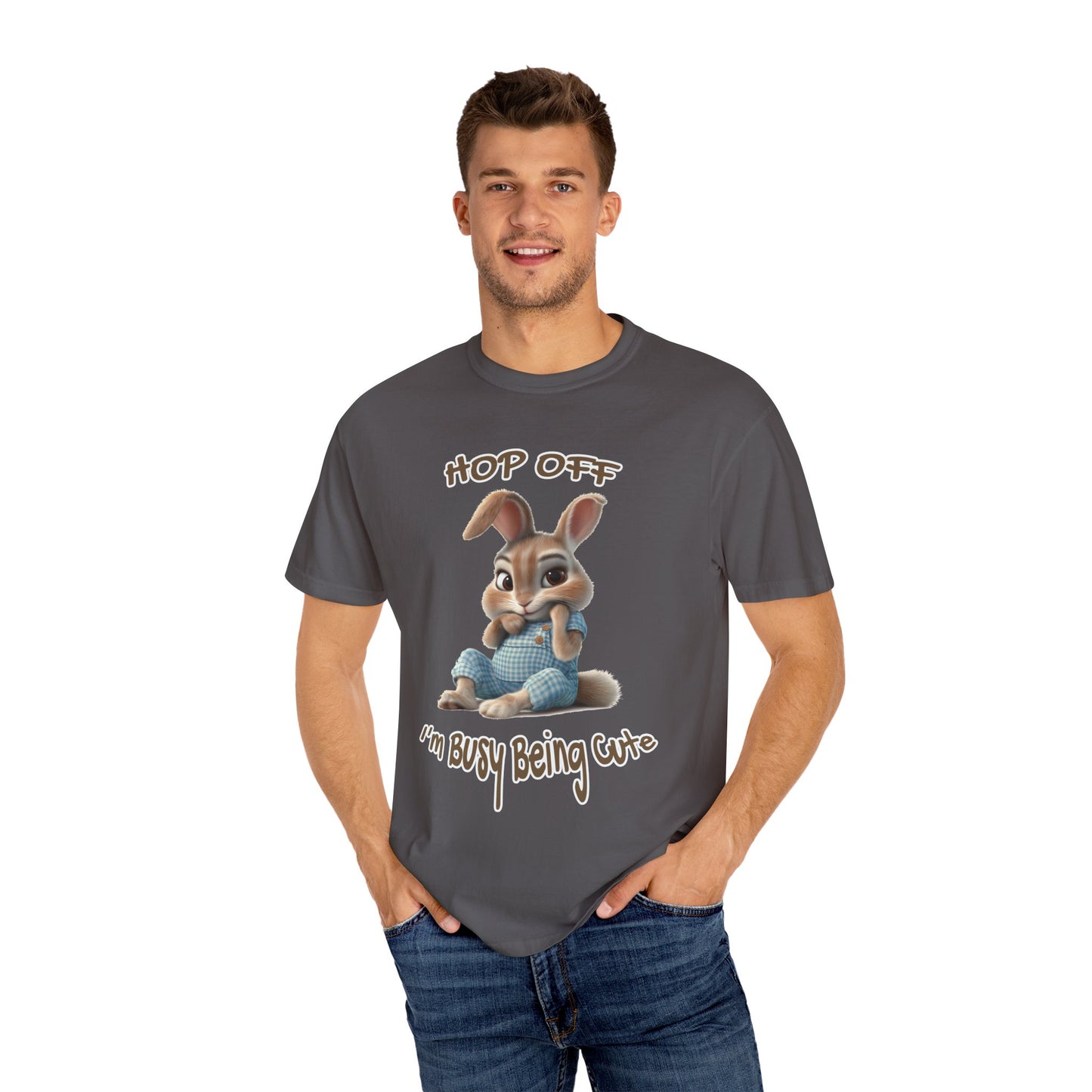 Holiday bunny print tee for men