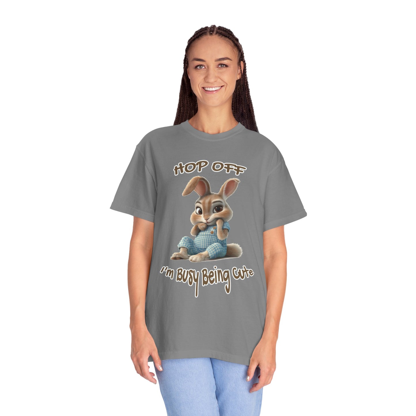 Joyful Spring Bunny Tee for Women