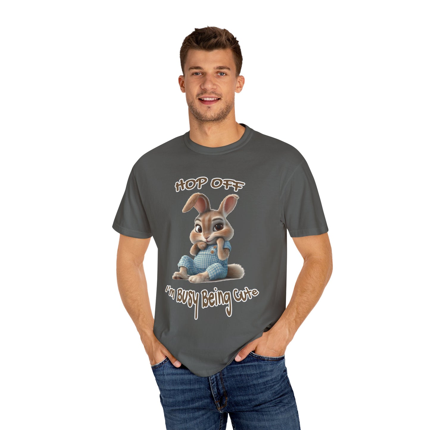 Sustainable Garment Dyed Bunny T-Shirt for Men