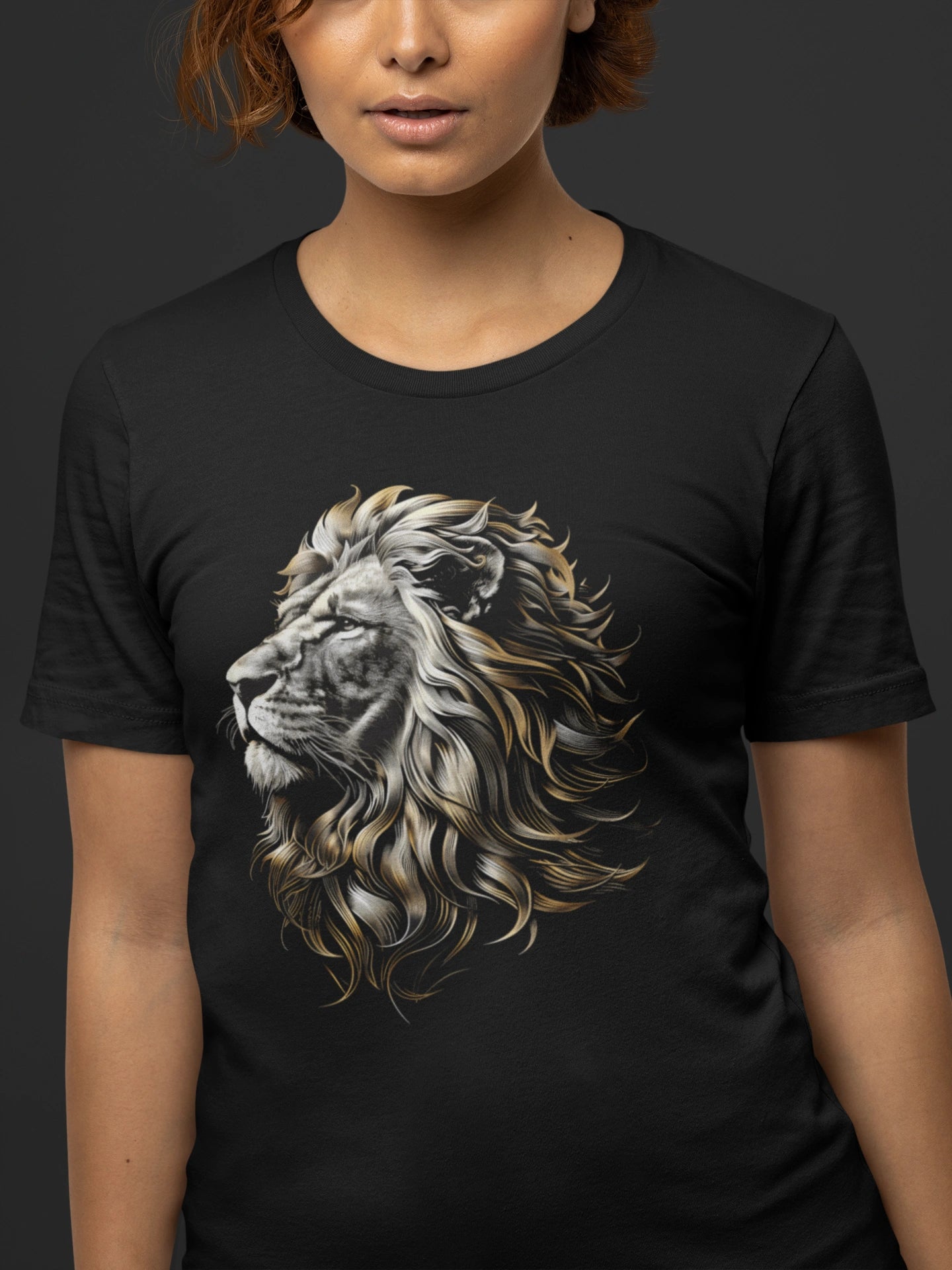 Regal Gold Lion 3D T-Shirt - Lion Tee