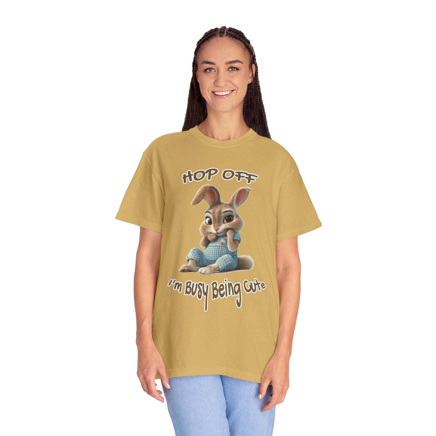 Relaxed Fit Bunny Graphic Tee for Women