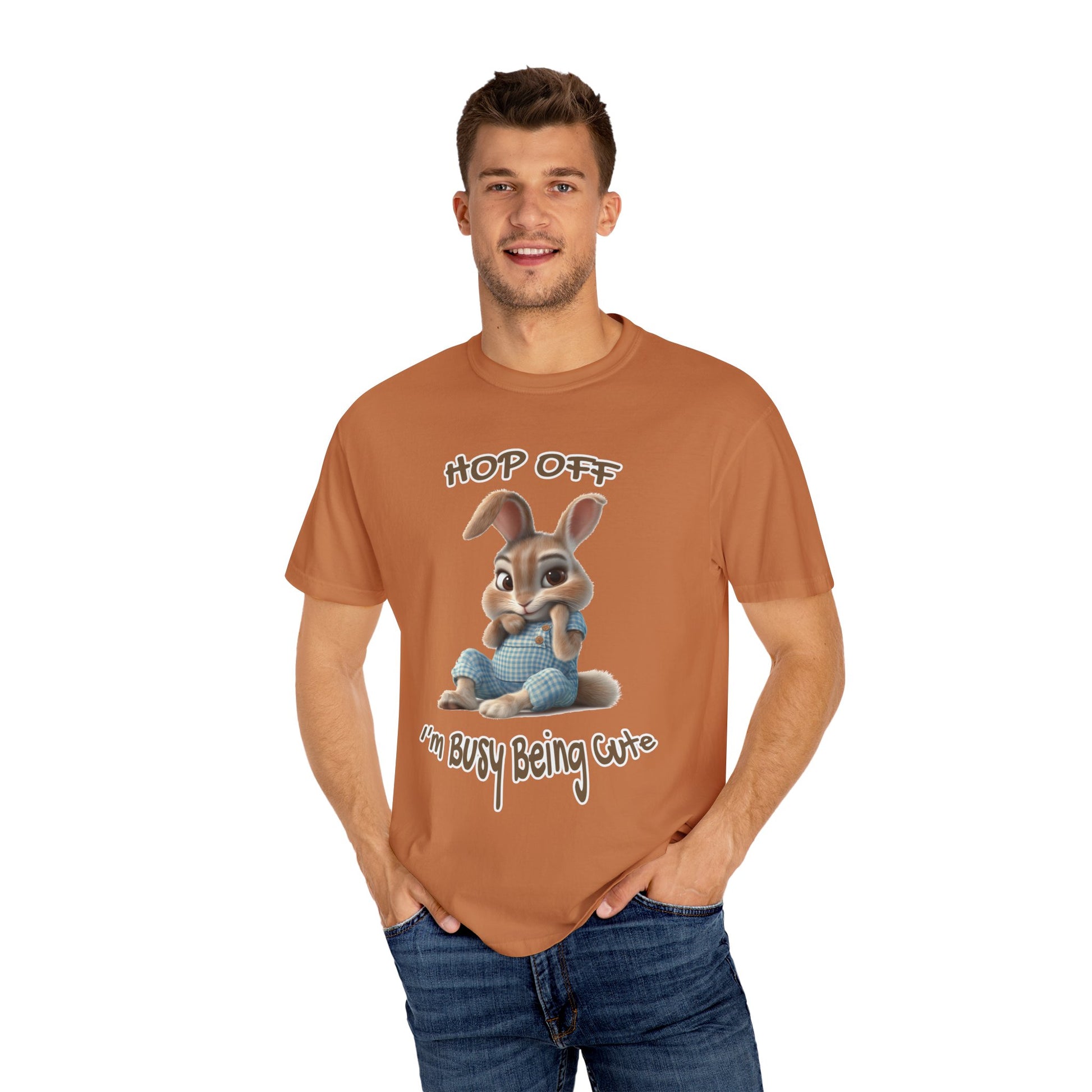 Soft Hand Garment Dyed Rabbit Shirt for Men
