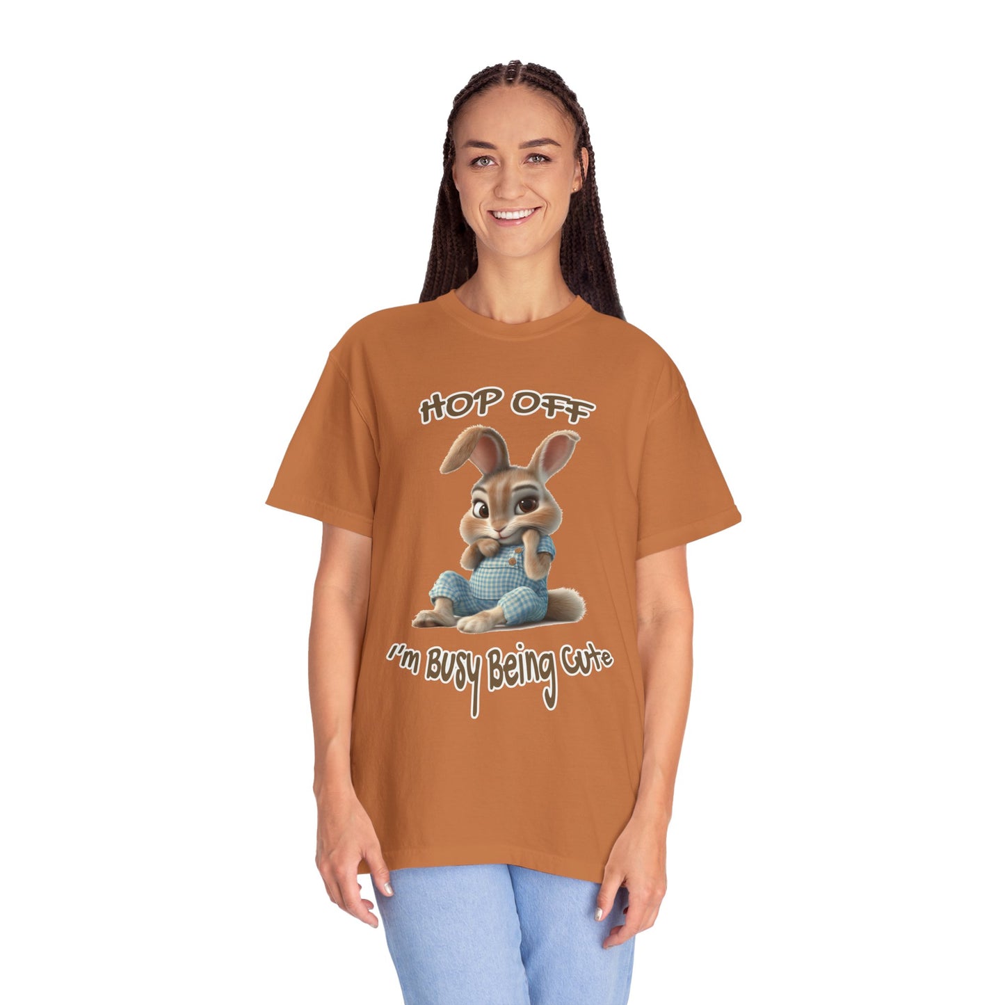 Soft Hand Garment Dyed Rabbit Shirt for Women