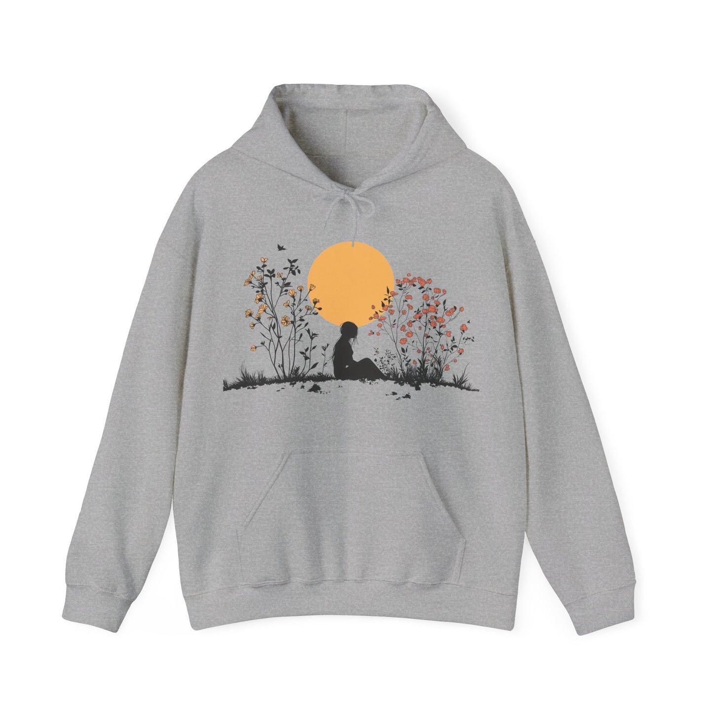 Unisex casual nature-themed hoodie