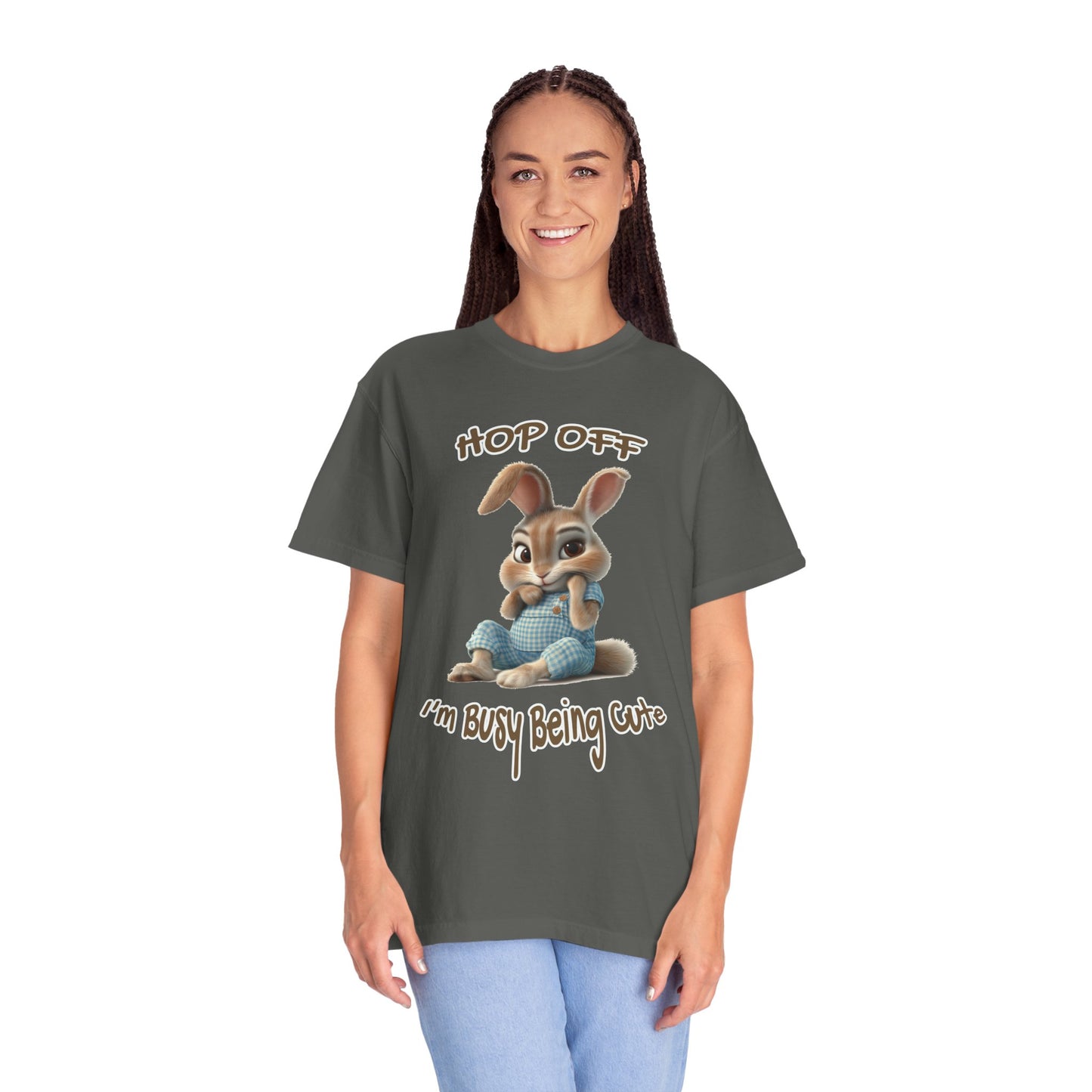 Sustainable Garment Dyed Bunny T-Shirt for Women