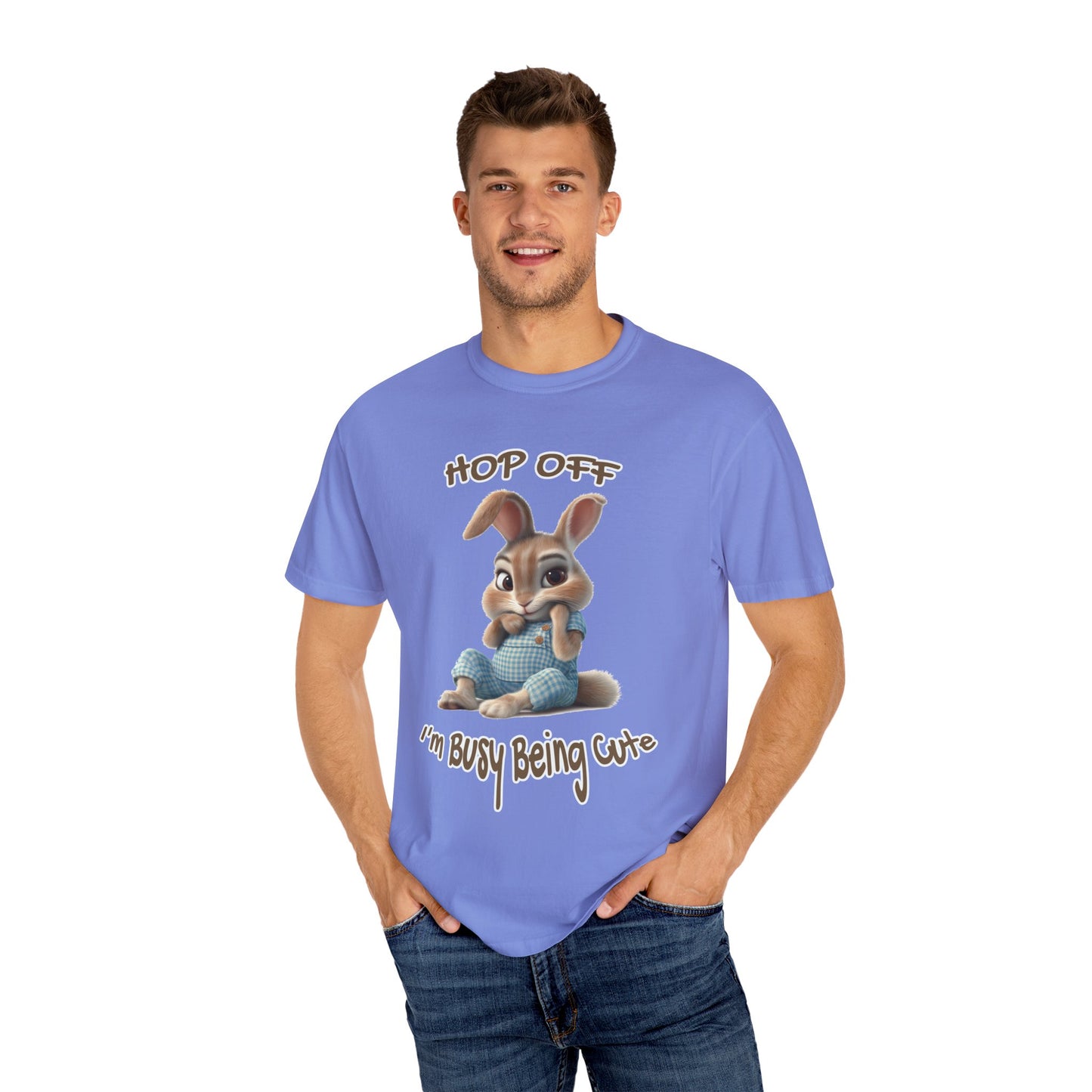 Watercolor Bunny Graphic Tee - Flo Blue