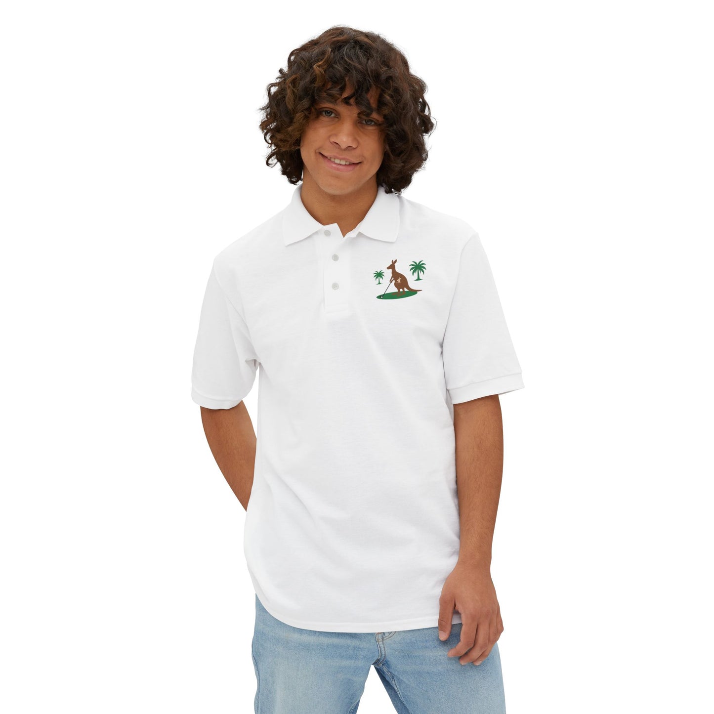 Stylish kangaroo golf polo shirt for golf course fashion