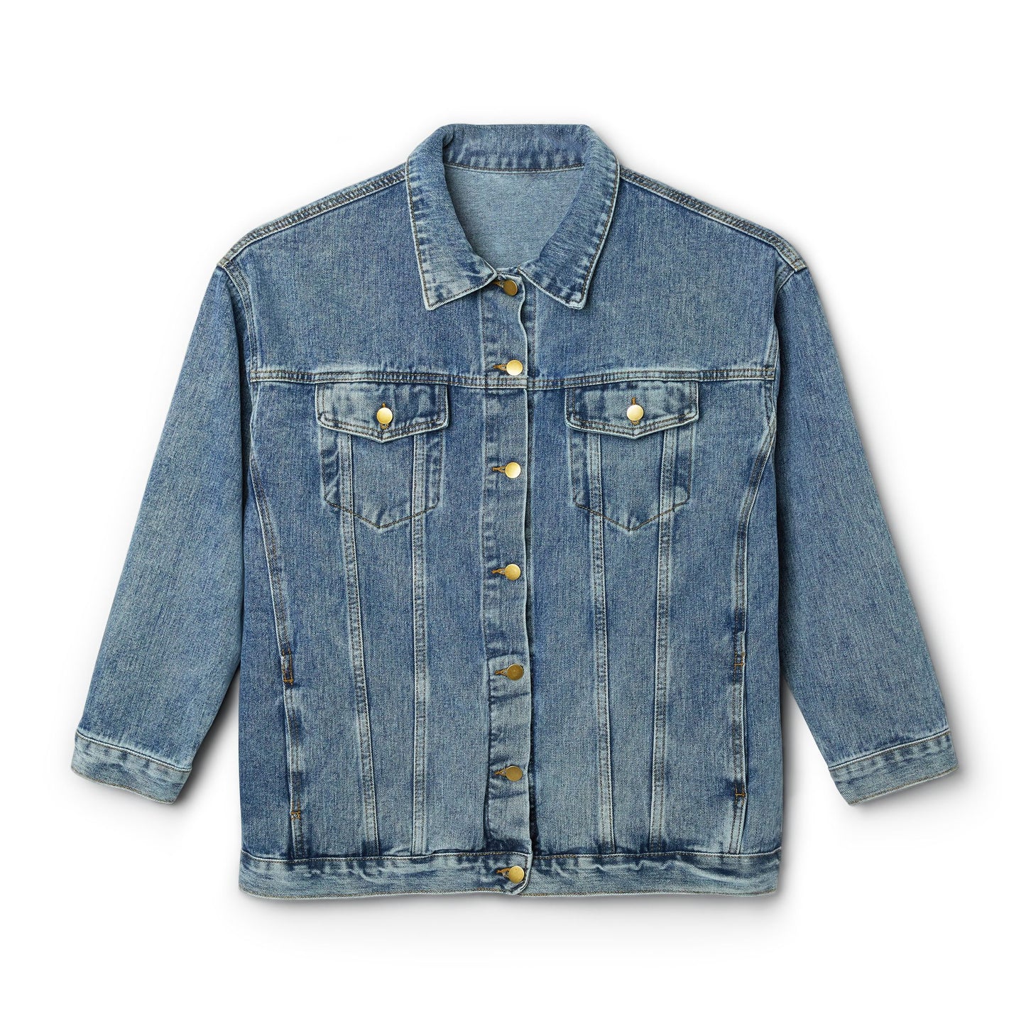 Red heart balloon jean jacket for women