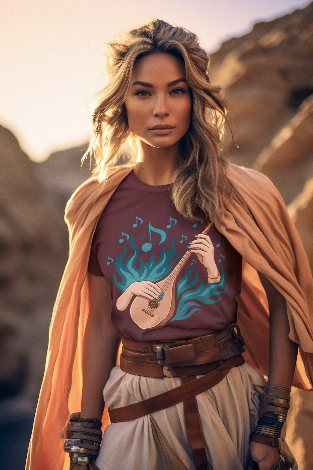 Musical Vibes Tee, Women's Graphic T-Shirt, Music Lover Gift, Casual Wear, Festival Outfit, Band Merch - Lightweight Fabric Tee