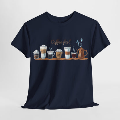 Coffee Cups T-shirt - Unisex Heavy Cotton Tee