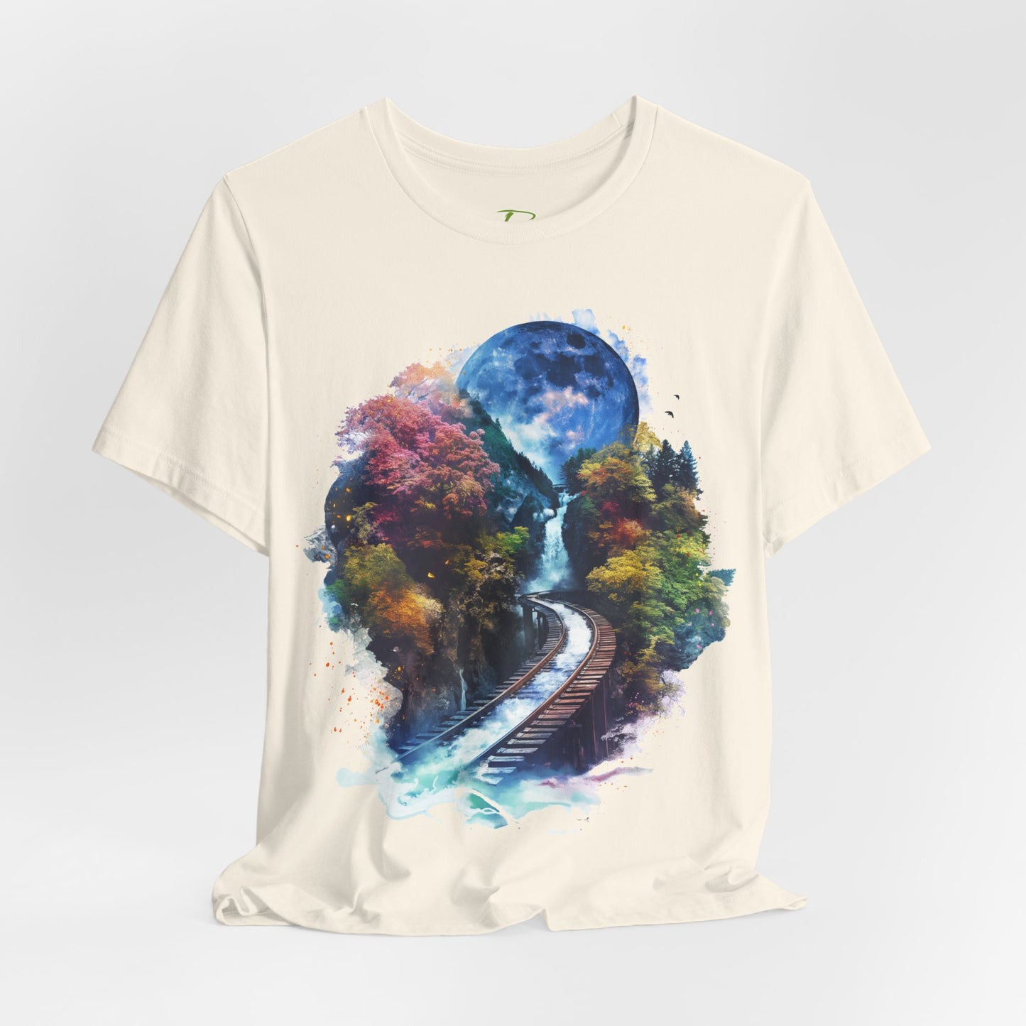 Classic and Unisex T-Shirt with 3D Watercolor design - Lightweight Fabric Tee