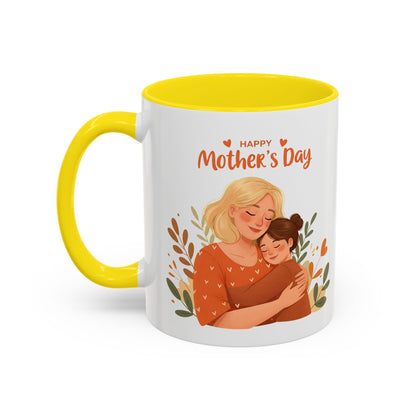 Happy Mother's Day Accent Coffee Mug - 11oz & 15oz, Perfect Gift for Moms