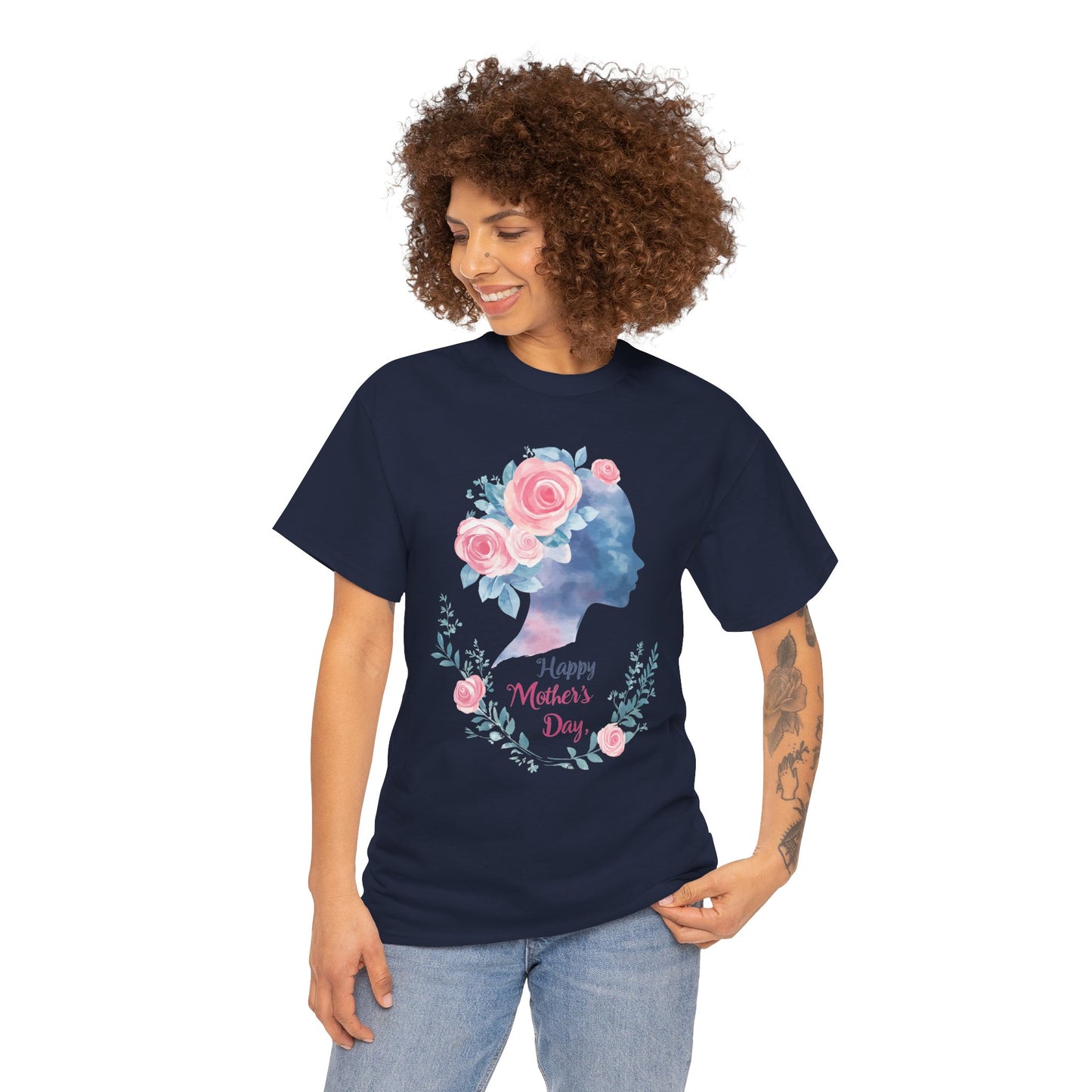 Floral Mother’s Day Heavy Cotton Tee - Gift for Mom