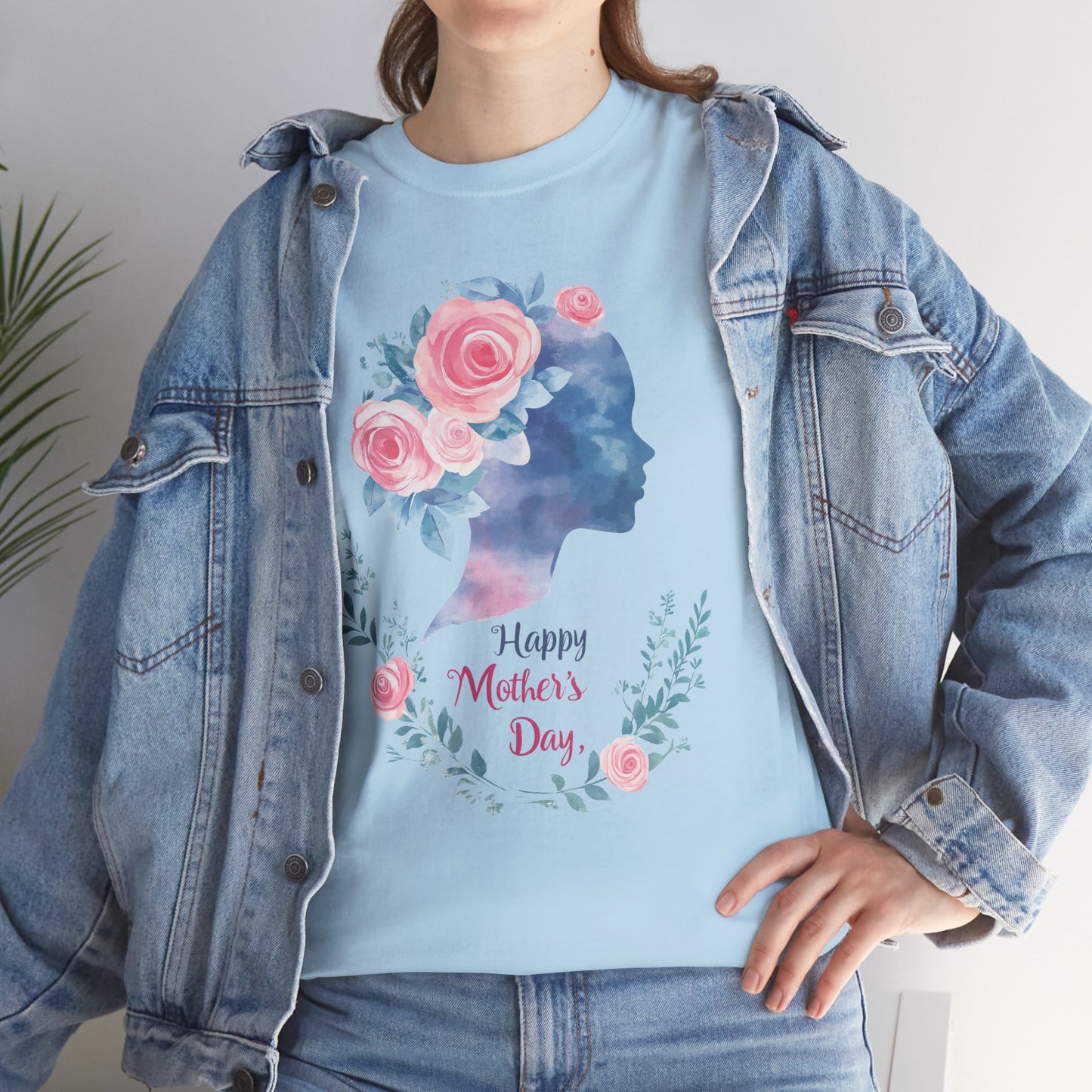 Floral Mother’s Day Heavy Cotton Tee - Gift for Mom