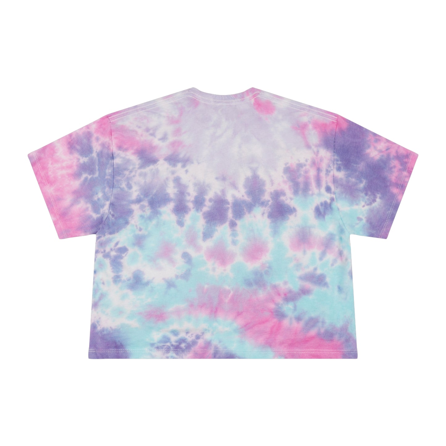 Beautiful Watercolor Floral Tie-Dye Crop Tee - T-Shirt for Women