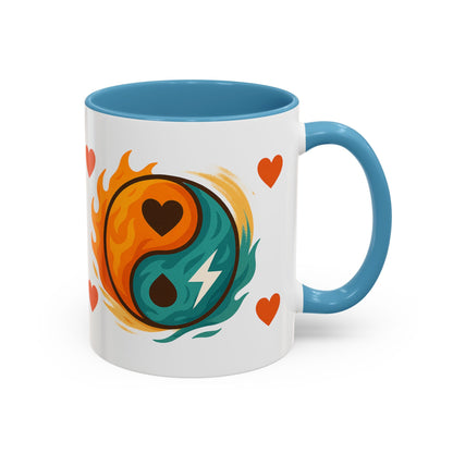 Bold Yin Yang Accent Coffee Mug – 11oz & 15oz – Perfect for Coffee Lovers