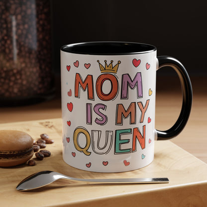Queen Mom Accent Coffee Mug - Perfect Gift for Mother's Day - Birthday Gift