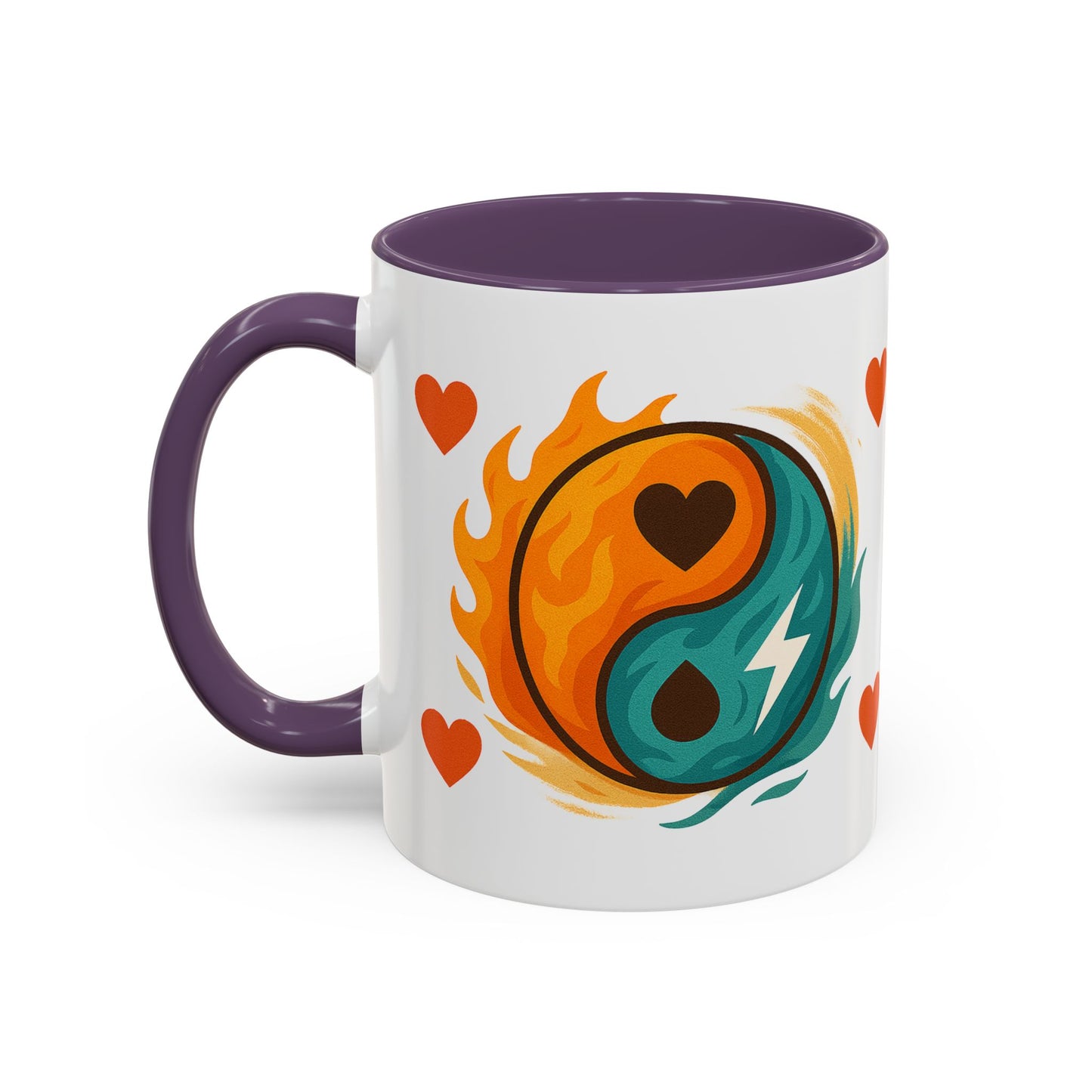 Bold Yin Yang Accent Coffee Mug – 11oz & 15oz – Perfect for Coffee Lovers