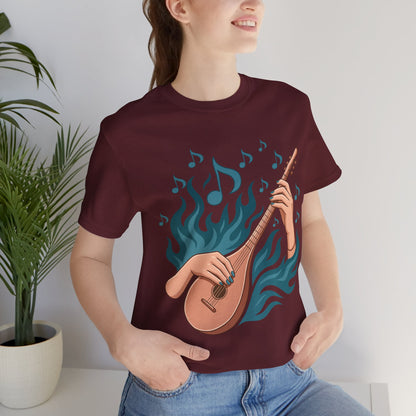 Musical Vibes Tee, Women's Graphic T-Shirt, Music Lover Gift, Casual Wear, Festival Outfit, Band Merch - Lightweight Fabric Tee