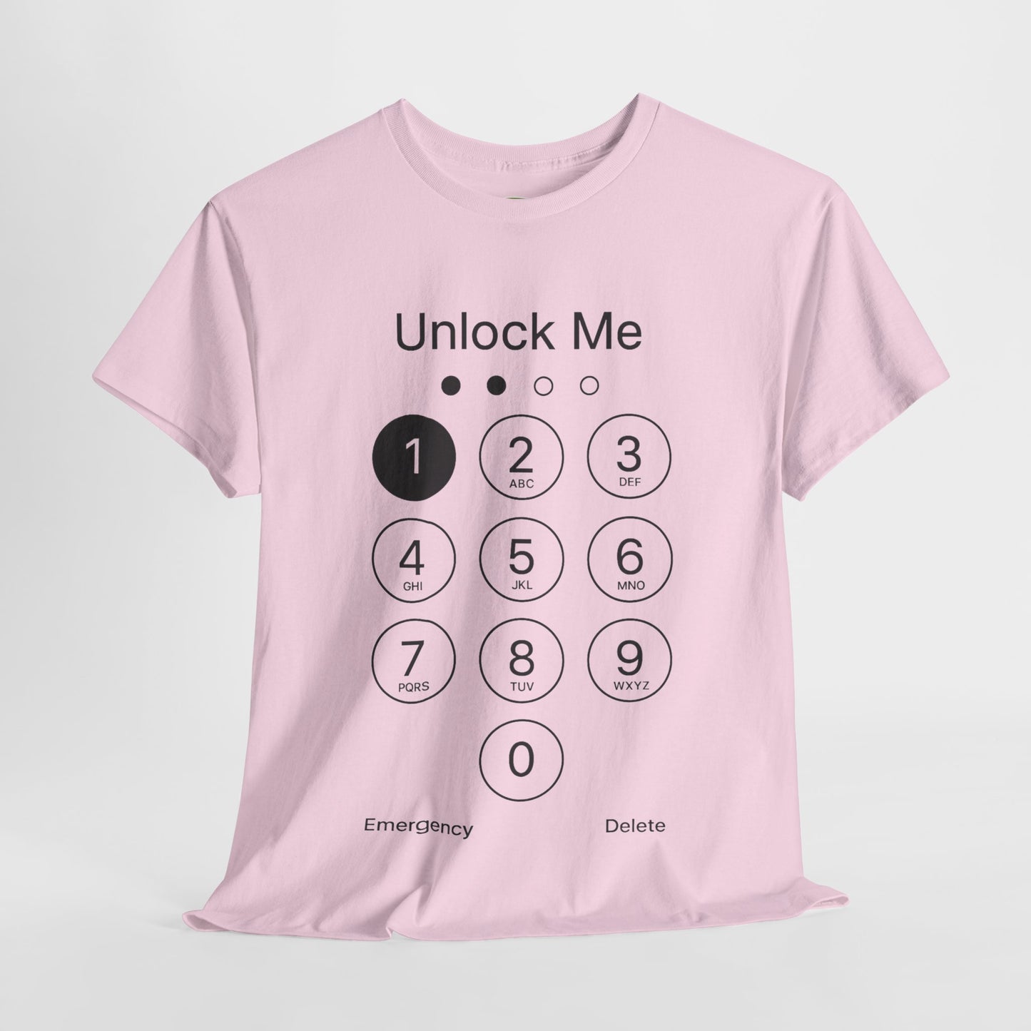 Unlock Me Graphic Tee, Funny T-Shirt for Tech Lovers, Casual Wear, Gift for Birthdays, Tech-themed Apparel, Unisex Heavy Cotton Tee