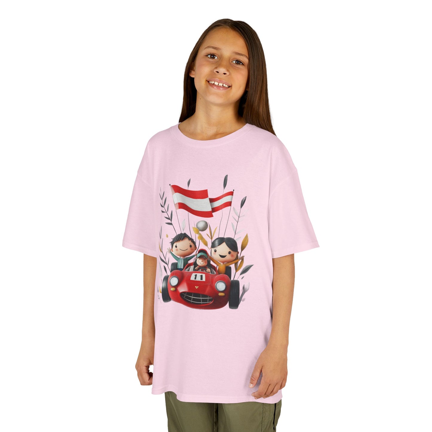 Youth Heavy Cotton™ Tee - Funny Race Car Graphic T-shirt for Kids