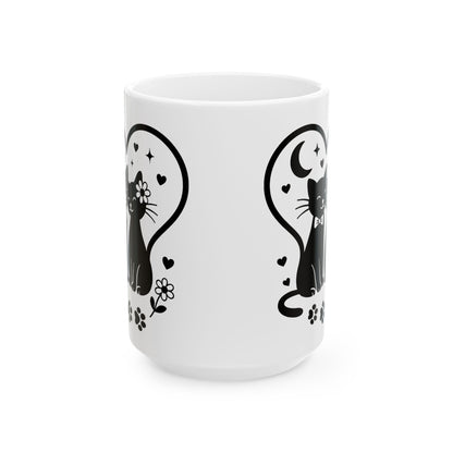 Cute Cat Lover Ceramic Mug - 11oz & 15oz - Perfect for Home & Office