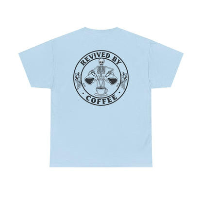 Revived by Coffee Unisex Heavy Cotton Tee - Perfect for Coffee Lovers