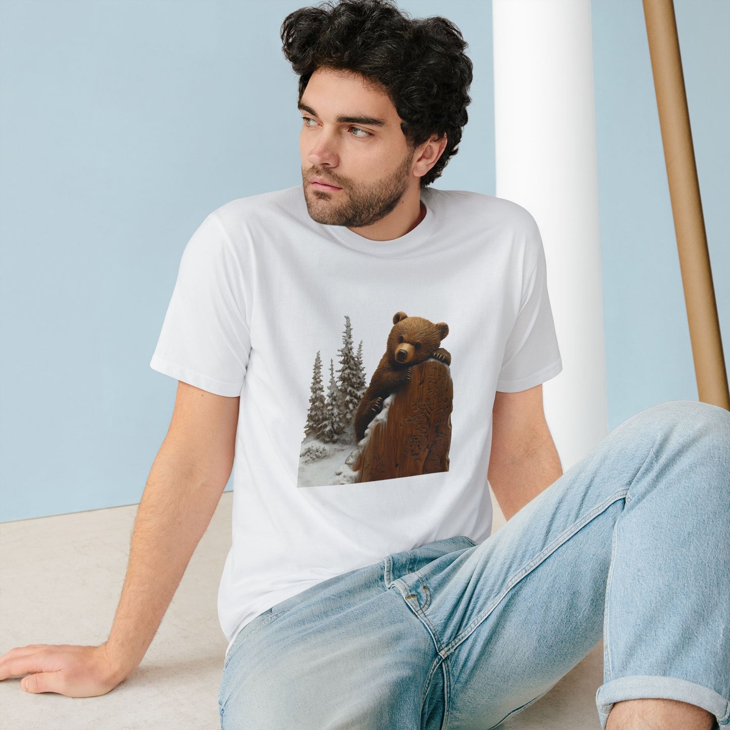 Cozy Bear Wilderness Tee - Perfect for Nature Lovers and Outdoorsy Adventures - Organic Staple T-shirt
