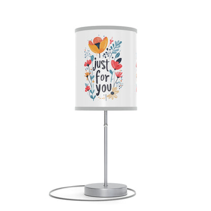 Floral Table Lamp - "Just For You" Design - Gift - Lamp on a Stand, US|CA plug - Table Lamps