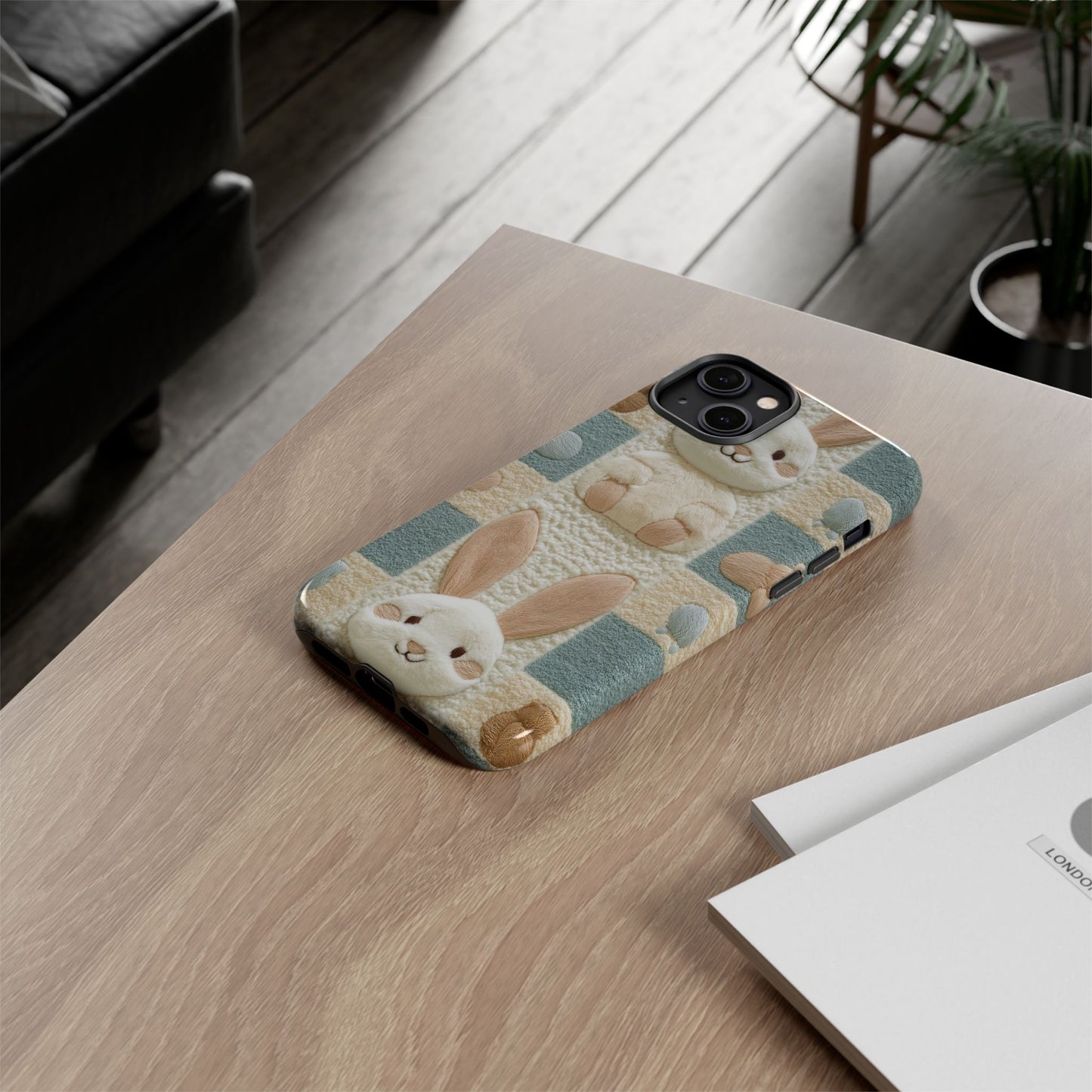 Adorable Rabbits Phone Case – Cute & Durable Protection - iPhone, Samsung, and Google case