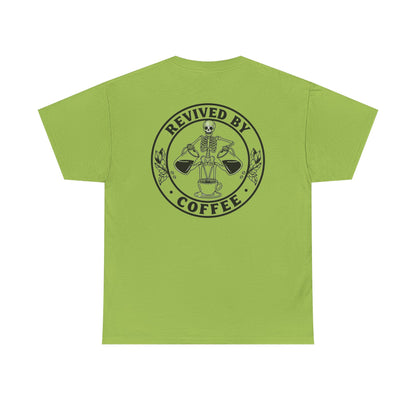 Revived by Coffee Unisex Heavy Cotton Tee - Perfect for Coffee Lovers