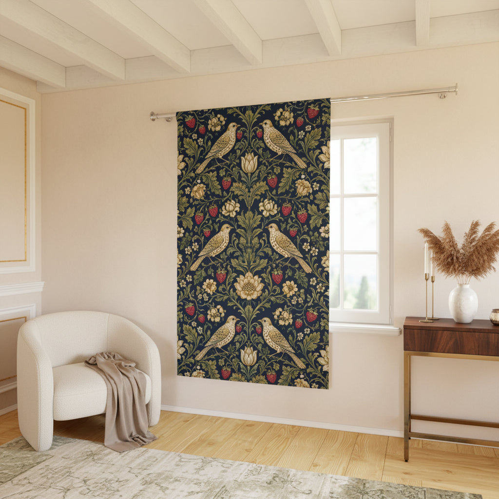 Blackout William Morris Strawberry Thief Window Curtain