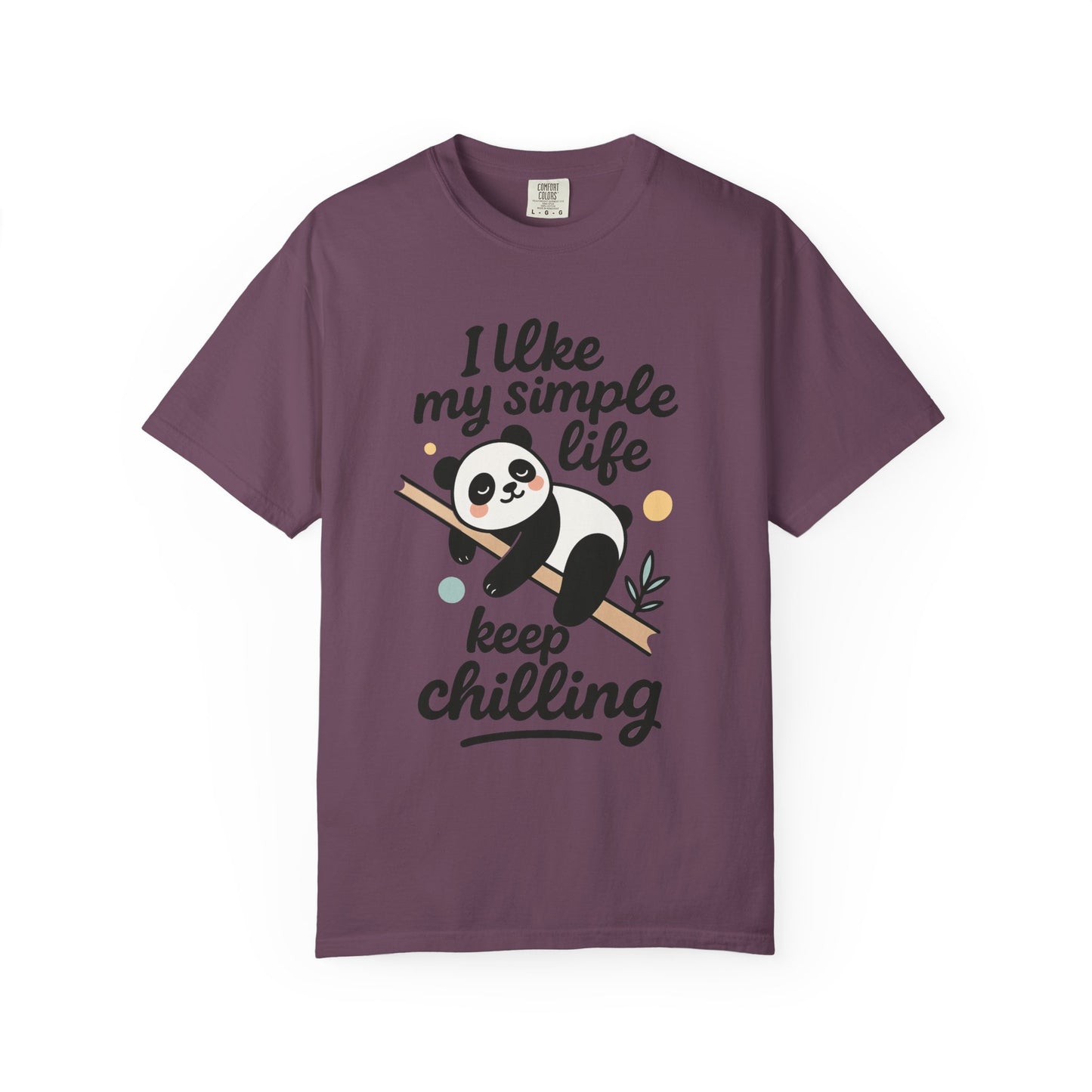 I Like My Simple Life Panda T-Shirt - Unisex Casual Tee