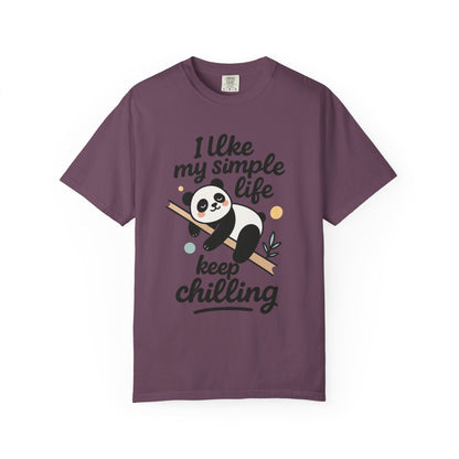 I Like My Simple Life Panda T-Shirt - Unisex Casual Tee