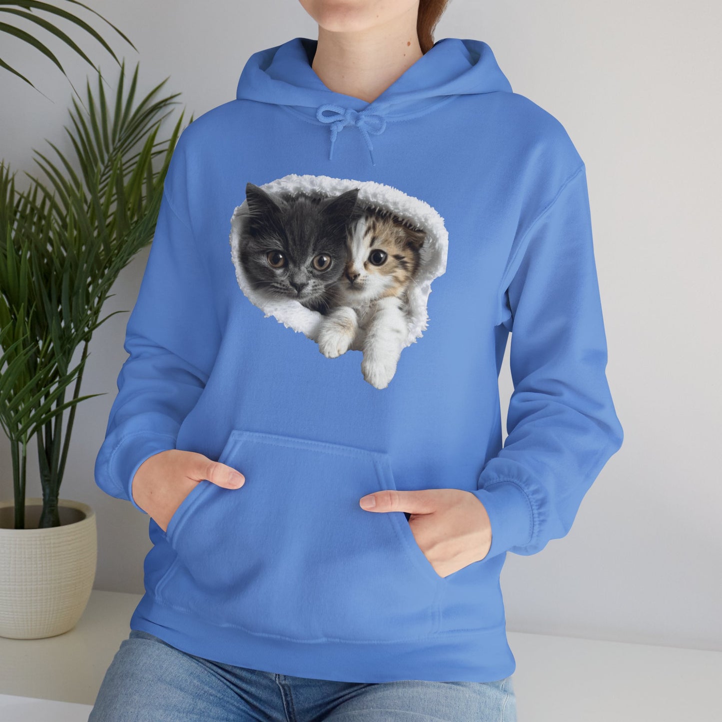Cute Cat Design for Cat Lovers - Unisex Heavy Blend™ Hooded Sweatshirt - Cat Hoodies for Men and Women