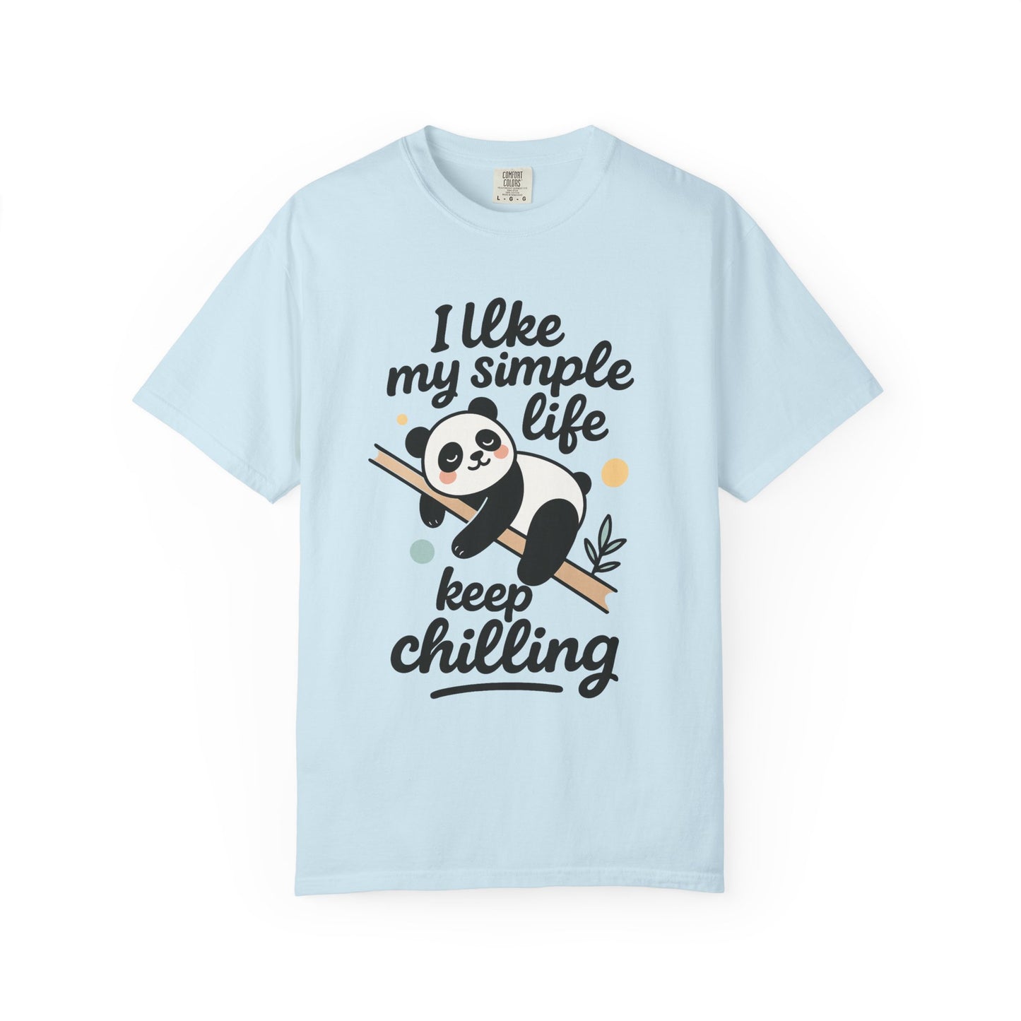 I Like My Simple Life Panda T-Shirt - Unisex Casual Tee