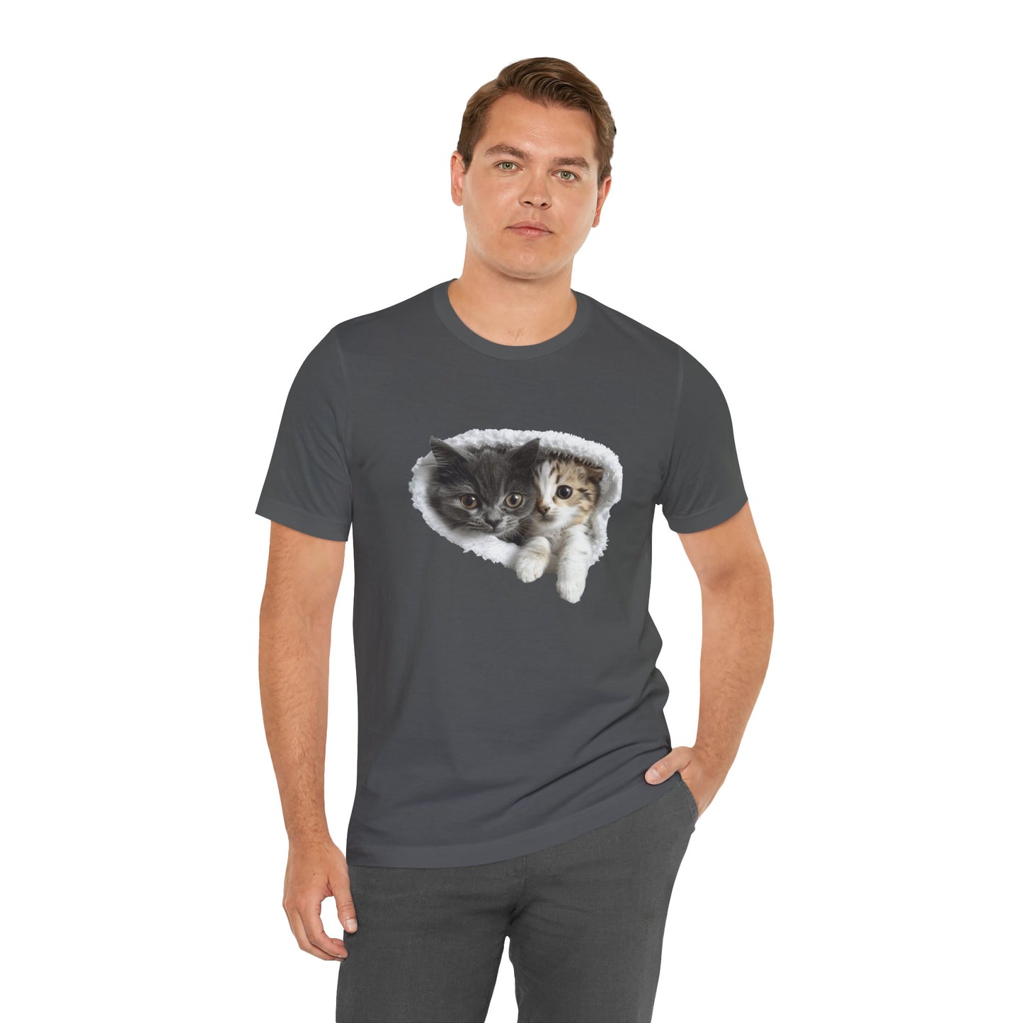 Cute Cats T-shirt for Cat Lovers - Lightweight Fabric Tee