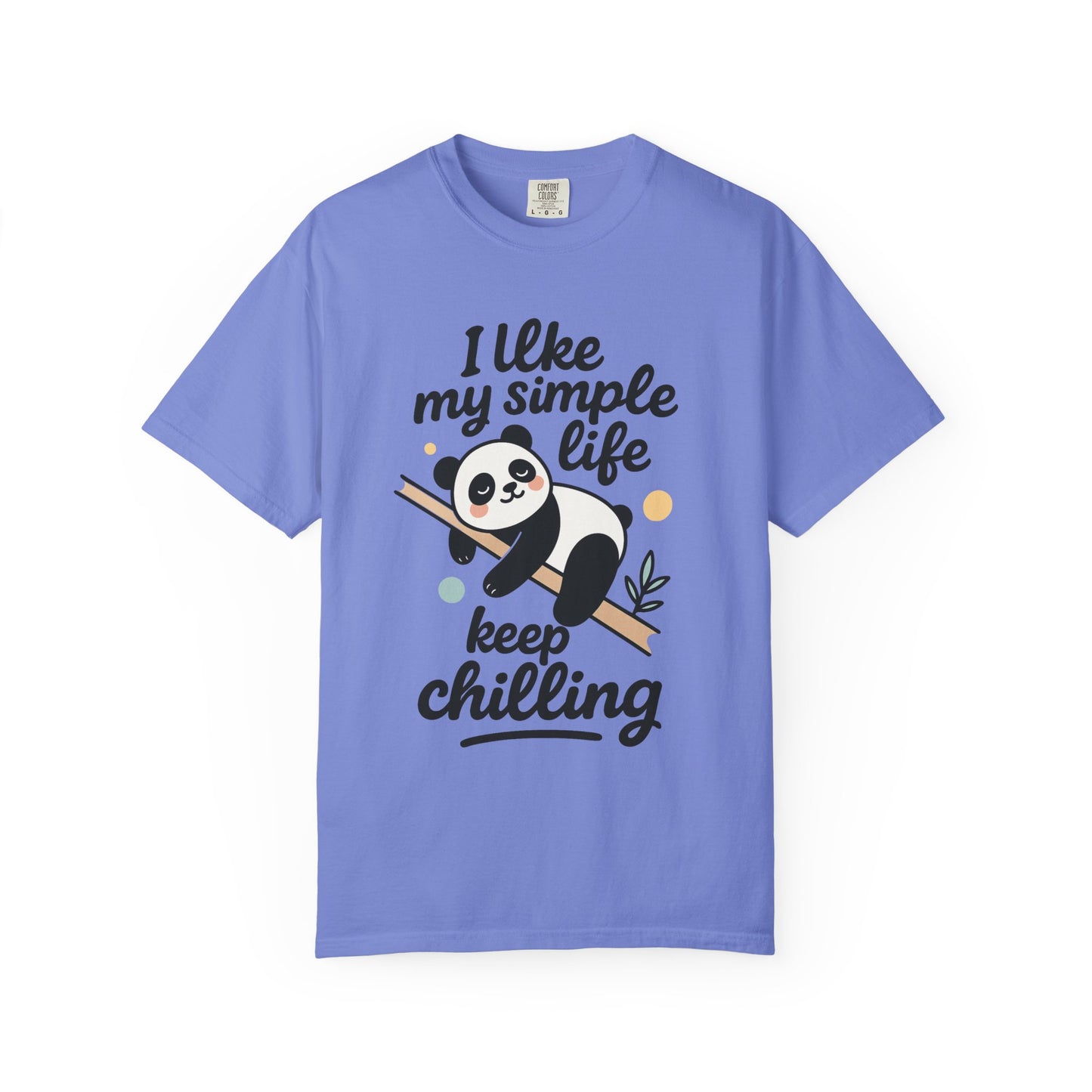 I Like My Simple Life Panda T-Shirt - Unisex Casual Tee