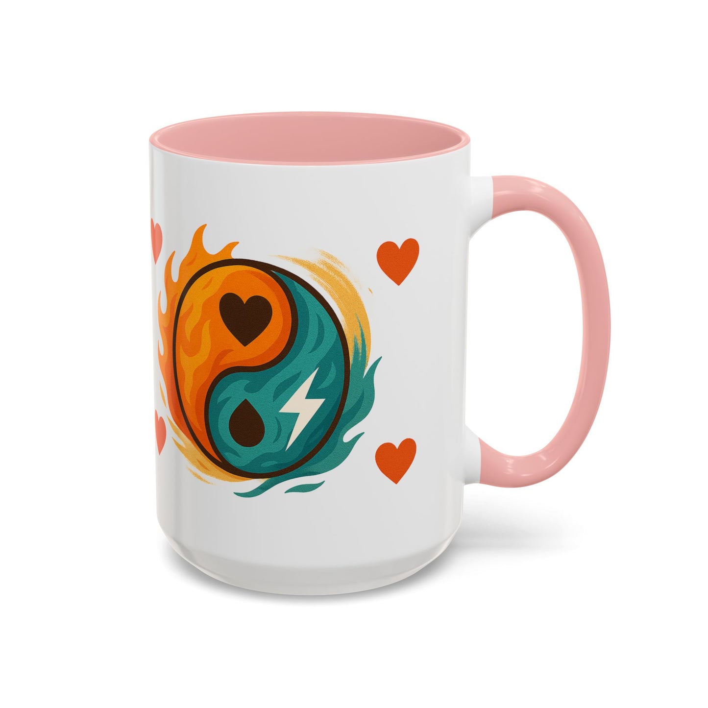 Bold Yin Yang Accent Coffee Mug – 11oz & 15oz – Perfect for Coffee Lovers